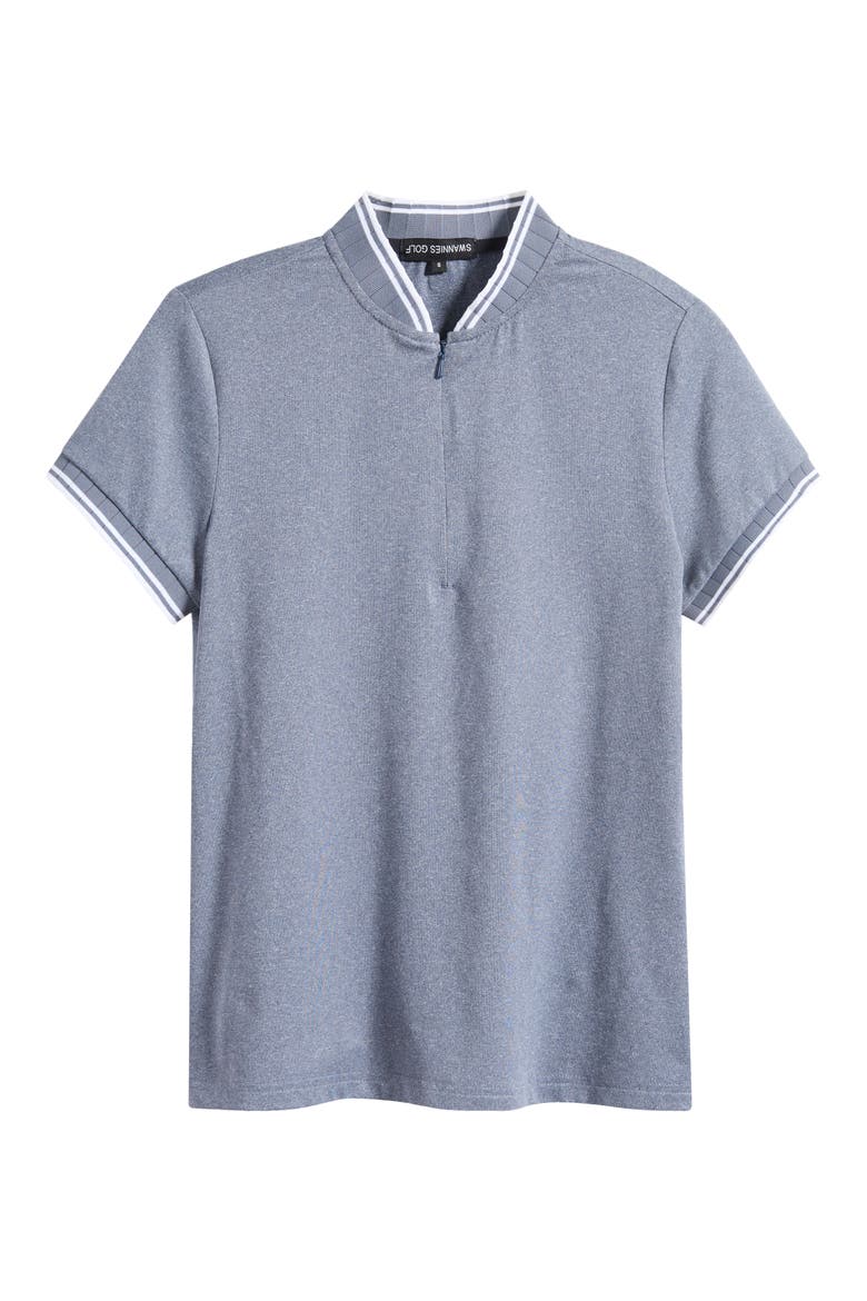 Tara Half Zip Top, Alternate, color, NAVY-HEATHER