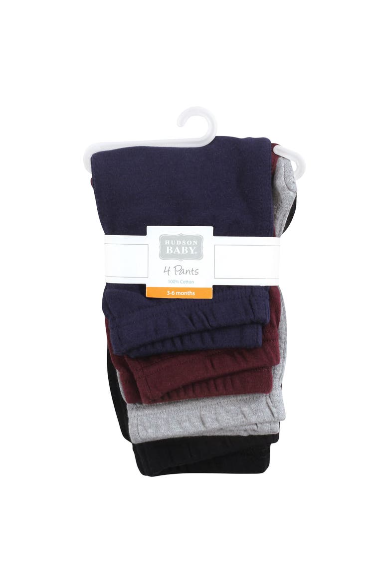 4-Pack Pants Bottoms Set, Alternate, color, Navy Burgundy Black