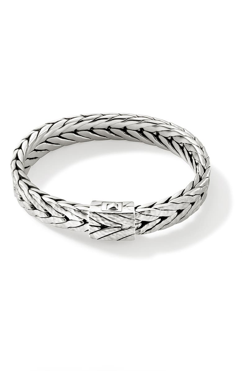 John Hardy Hammered Chain Bracelet, Alternate, color, Silver