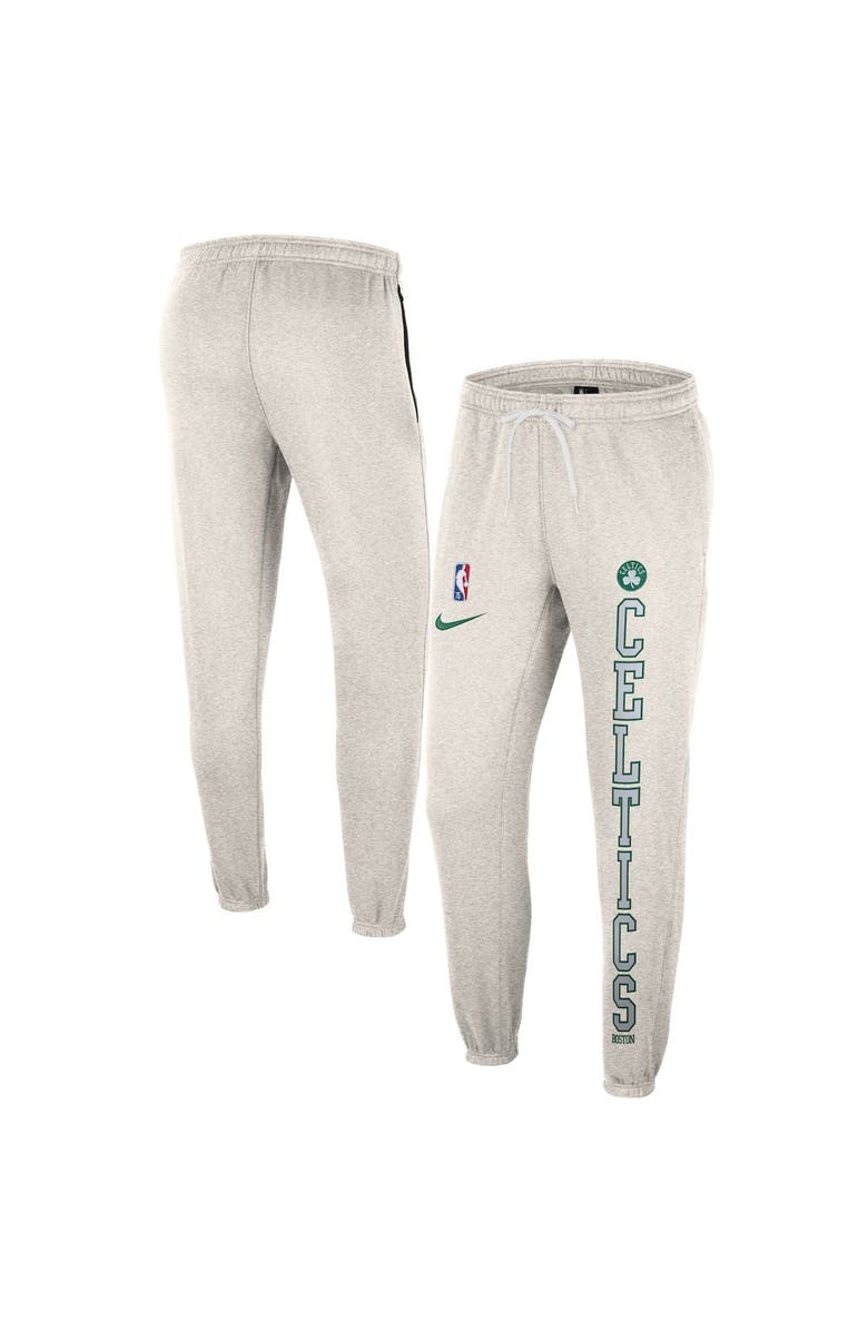 Nike Men's Nike Ash/Kelly Green Boston Celtics 75th Anniversary Courtside Fleece Pants, Main, color, 