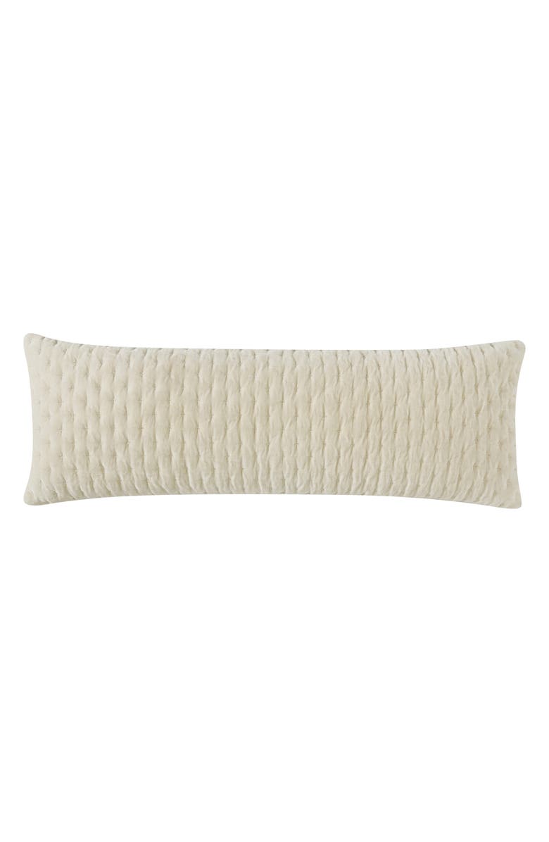 DKNY Pure Velveteen Accent Pillow, Main, color, Cream