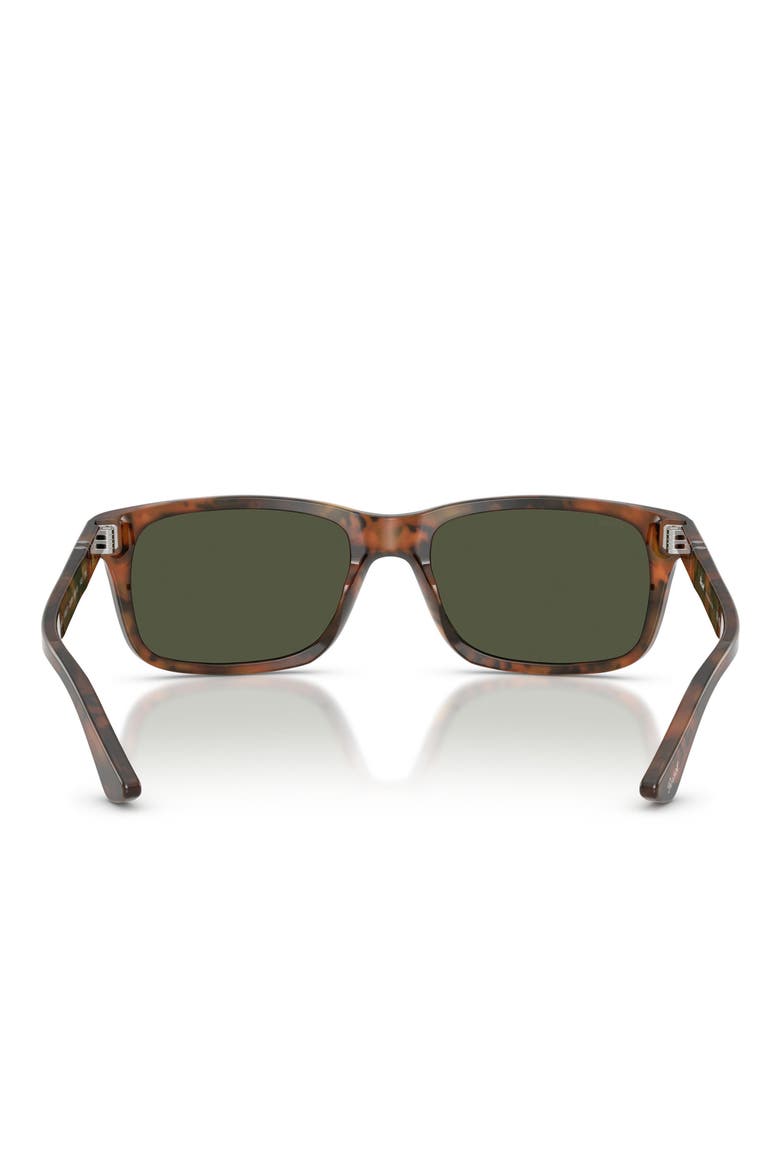 58mm Rectangular Sunglasses, Alternate, color, CAFFE/ GREEN