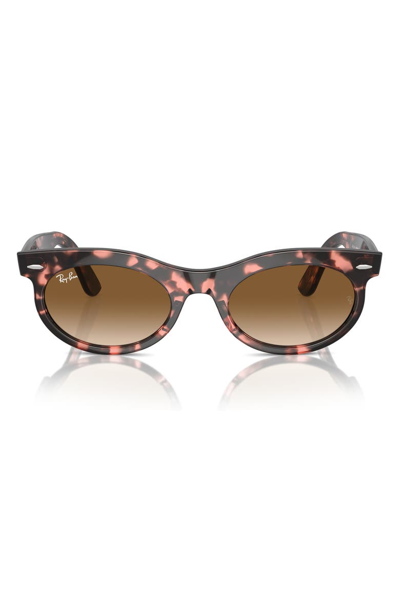 Ray-Ban Wayfarer 50mm Oval Sunglasses, Main, color, Havana Pink