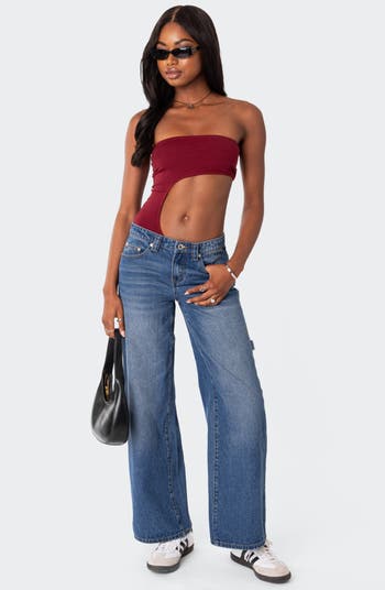 Indy Cutout Strapless Bodysuit