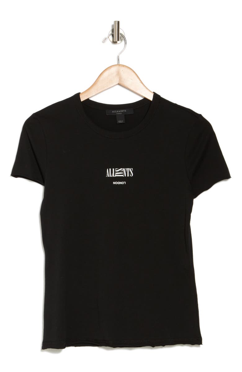 AllSaints Burman Bela Logo Graphic T-Shirt, Alternate, color, Black