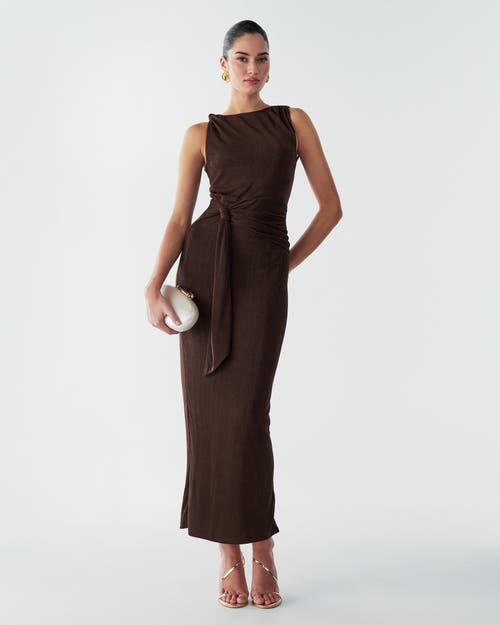 Bwldr Arnah Maxi Dress In Brown