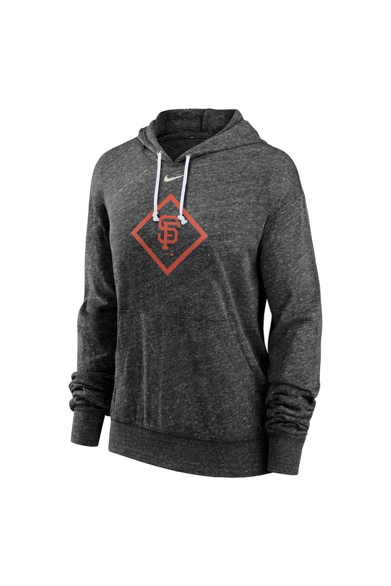 Women's Nike Black San Francisco Giants Diamond Icon Gym Vintage Lightweight Hooded Top, Alternate, color, Black