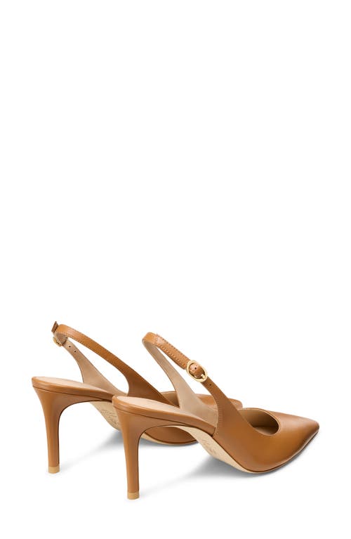 Stuart Weitzman Stuart Power 75 Pointed Toe Slingback Pump In Macchiato
