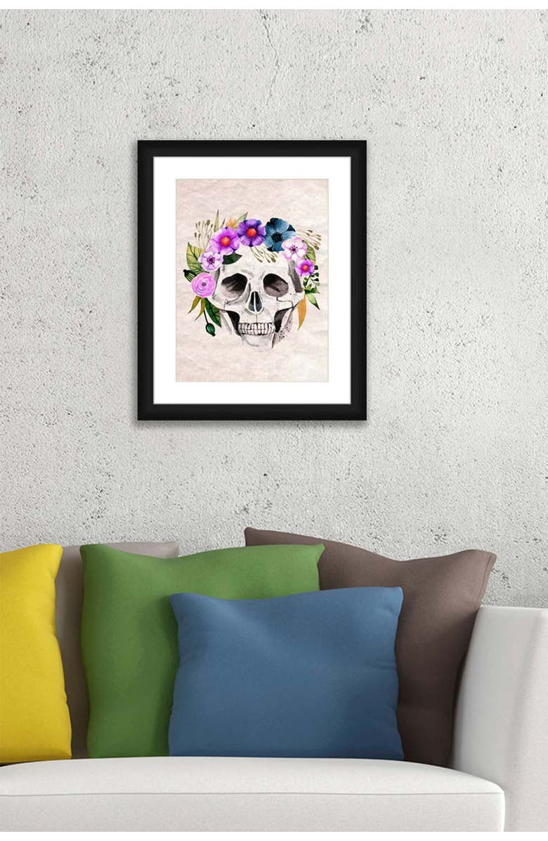 PTM IMAGES Skeleton Crown Framed Matted Giclee Print, Alternate, color, 