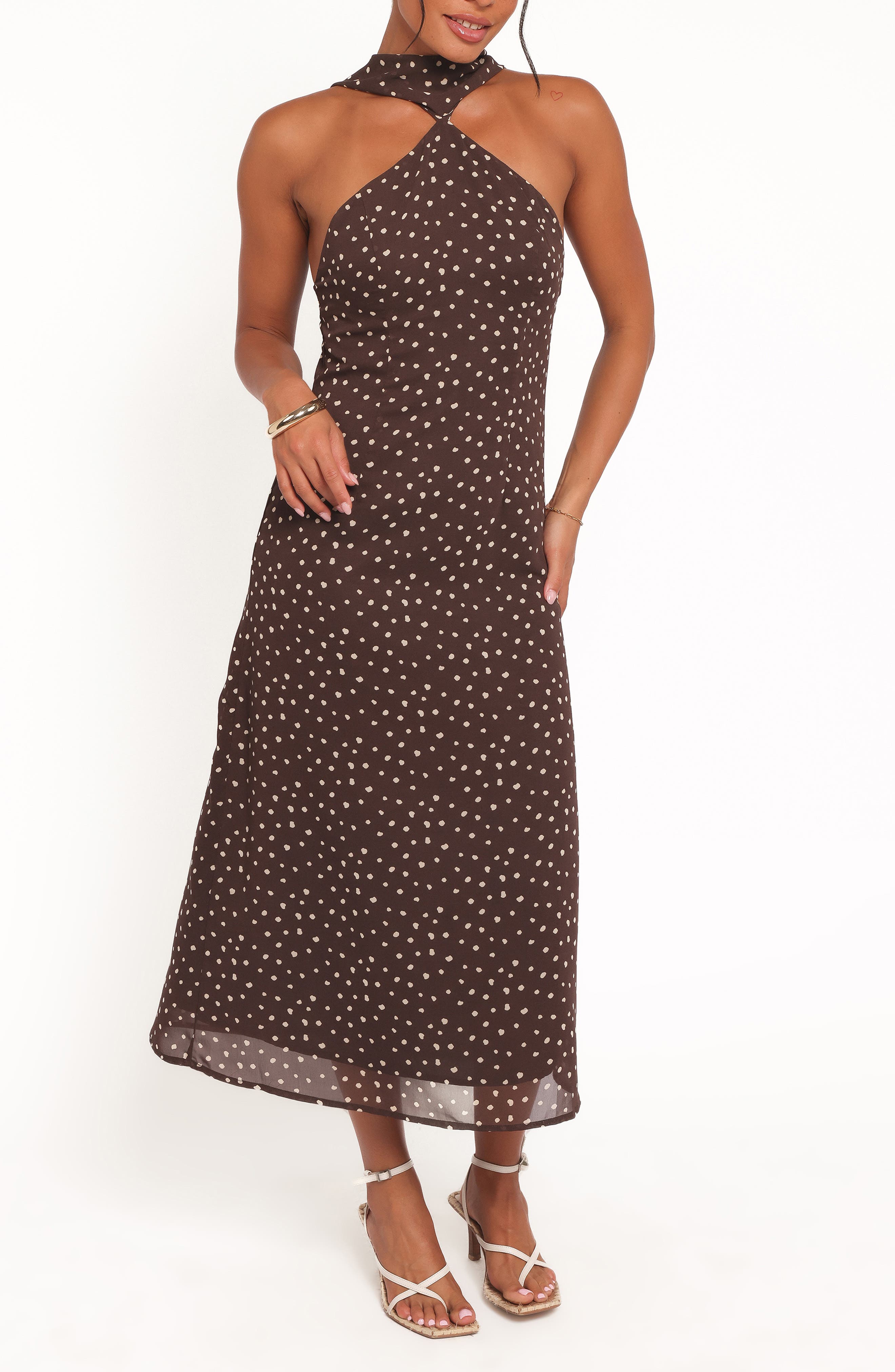 Elva Midi Halter Dress