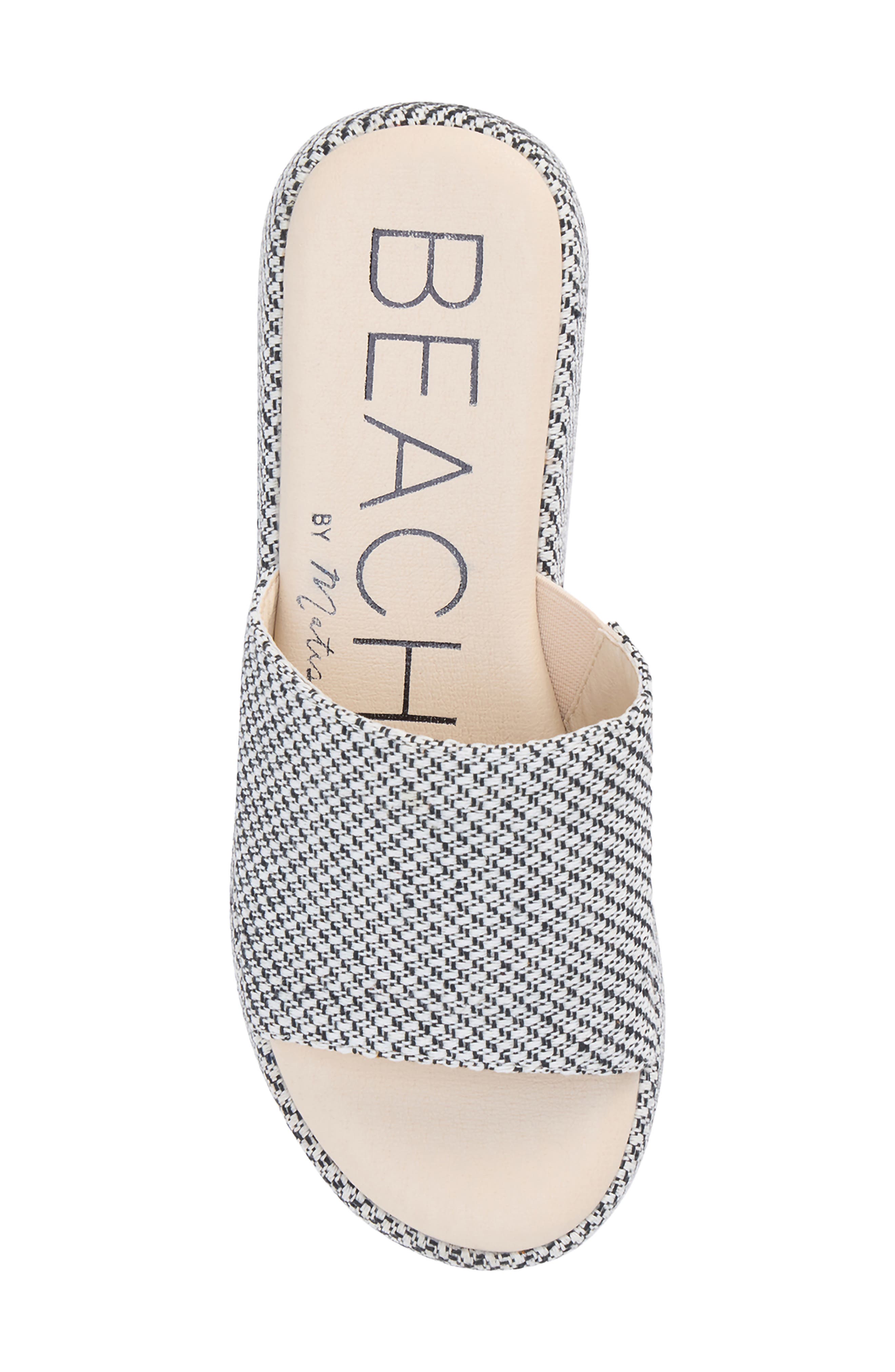 Pismo Platform Wedge Sandal, Alternate, color, WHITE/ BLACK JUTE
