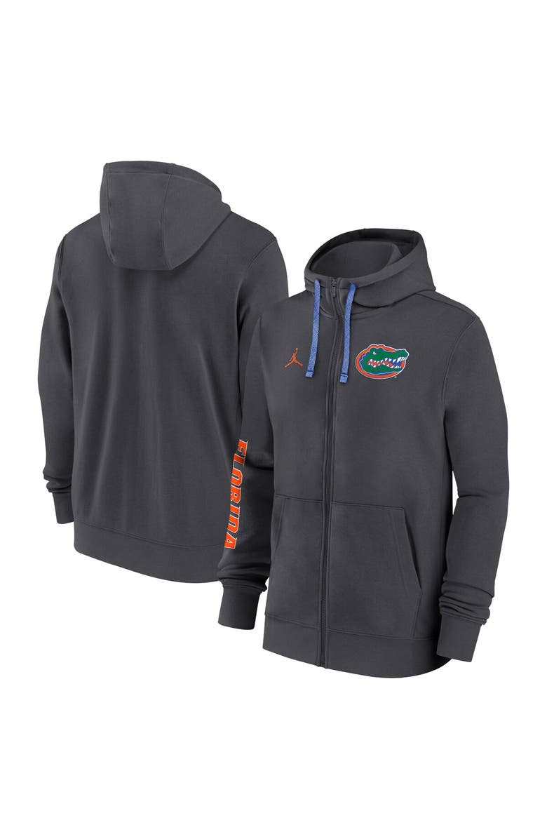 Jordan Brand Men's Jordan Brand Anthracite Florida Gators 2024 Sideline Full-Zip Hoodie, Alternate, color, Anthracite