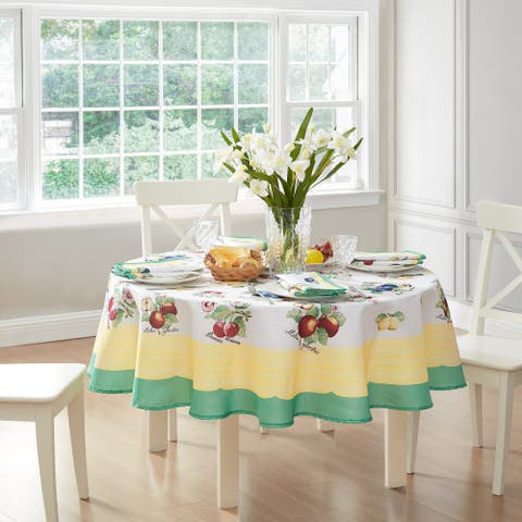 French Garden Fleurence Water Resistant Tablecloth