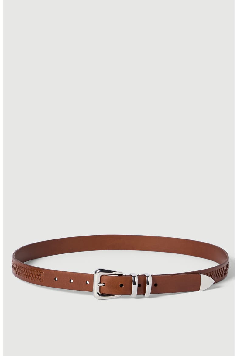 Belt with braided decoration, Alternate, color, Brown