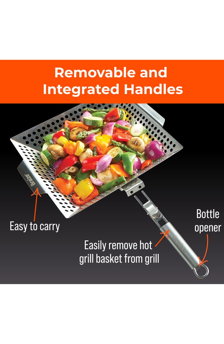 Braize Heavy Duty Grill Basket, Alternate, color, Grey