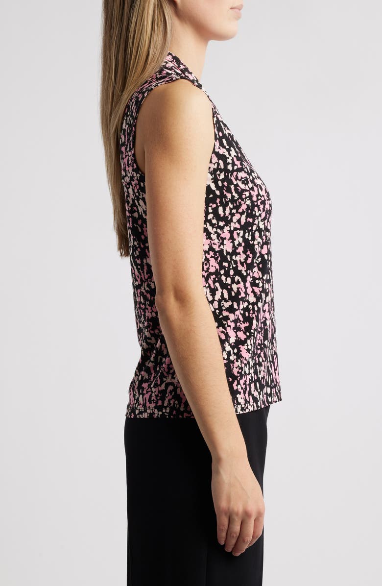 Anne Klein Abstract Print Triple Pleat Sleeveless Top, Alternate, color, 