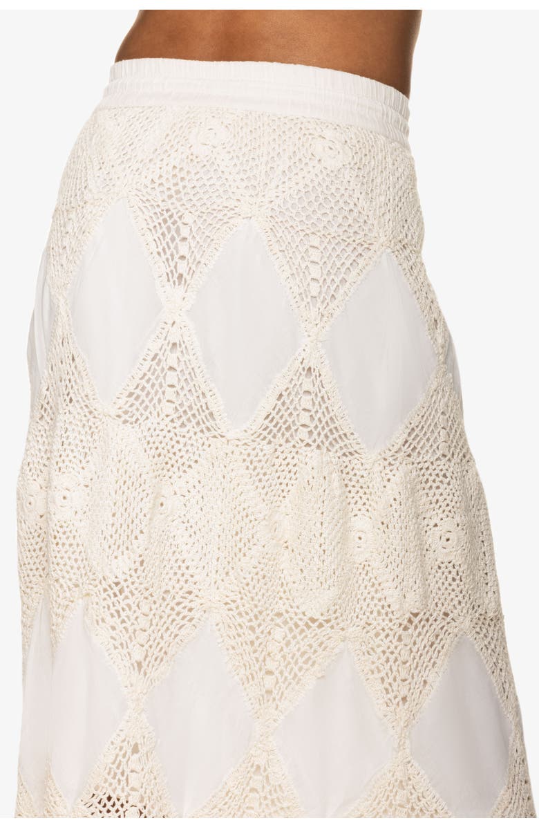 HELEN JON Scallop Crochet Maxi Skirt/Bandeau Dress, Alternate, color, Ivory Crochet