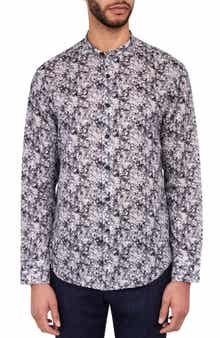 Brooklyn Brigade Poplar Cherry Blossom Mandarin Collar Shirt