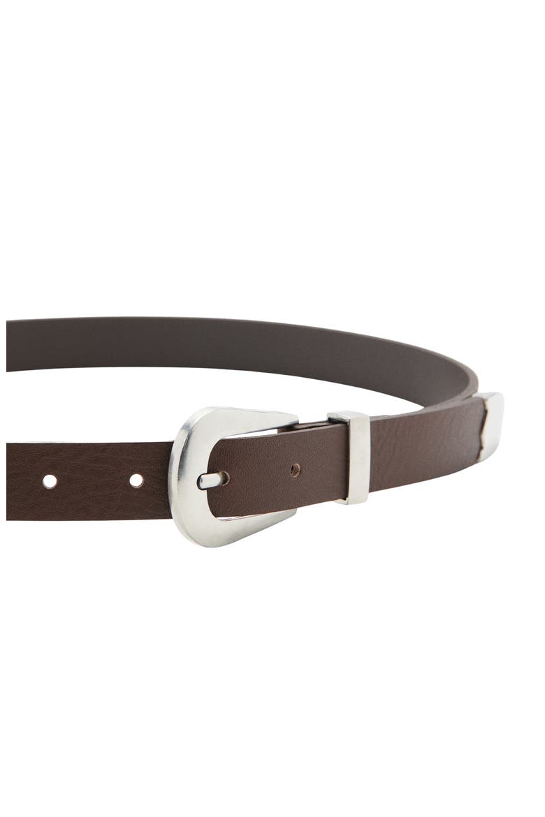 Leather Western Belt, Alternate, color, CHOCOLATE