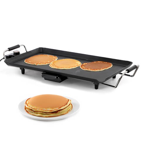 21 Inch Electric Grill with Drip Tray and Non-Stick Coating