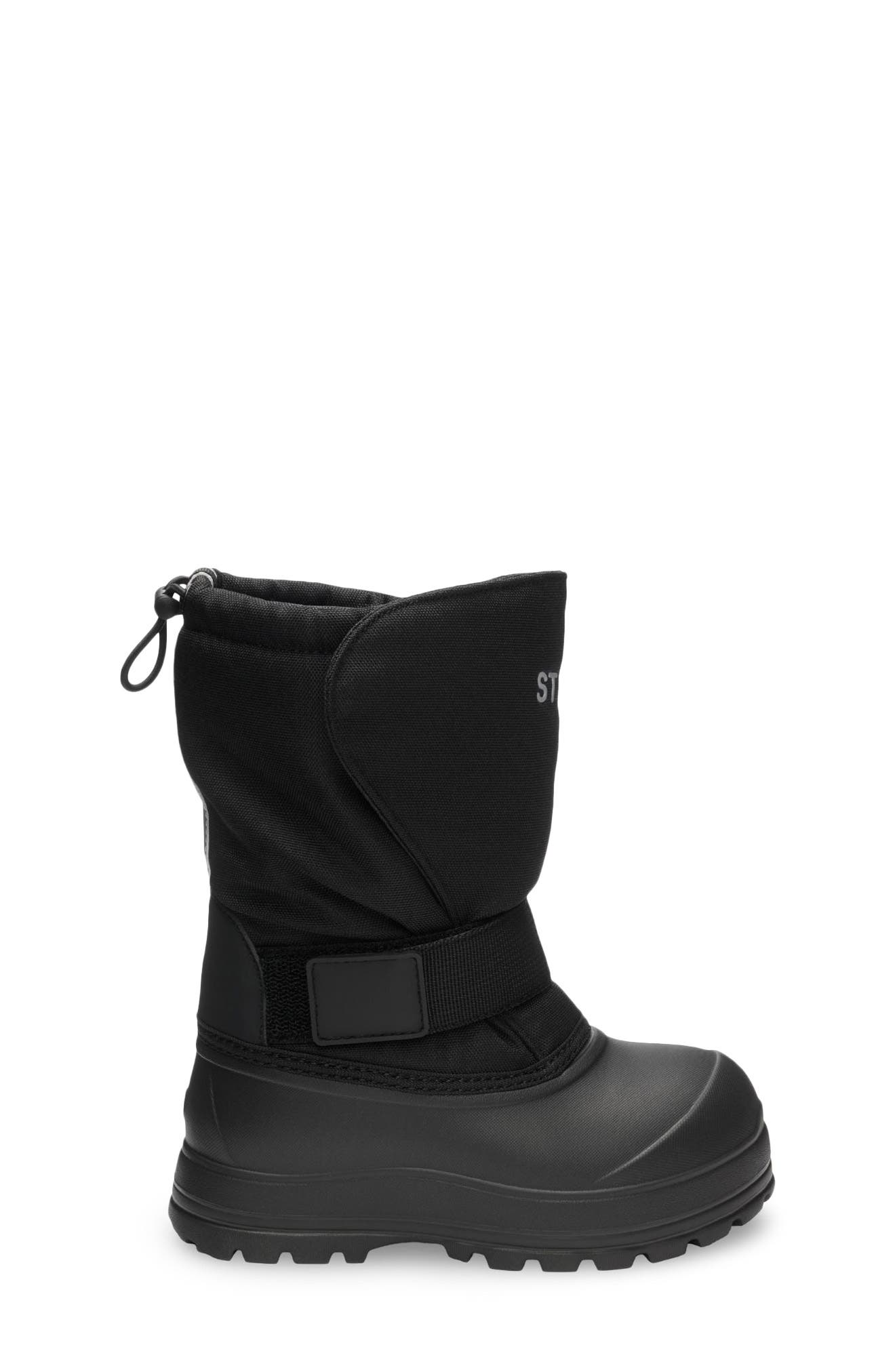 STONZ Kids' Trek Ultra Lightweight Insulated Snow Boot, Alternate, color, Black