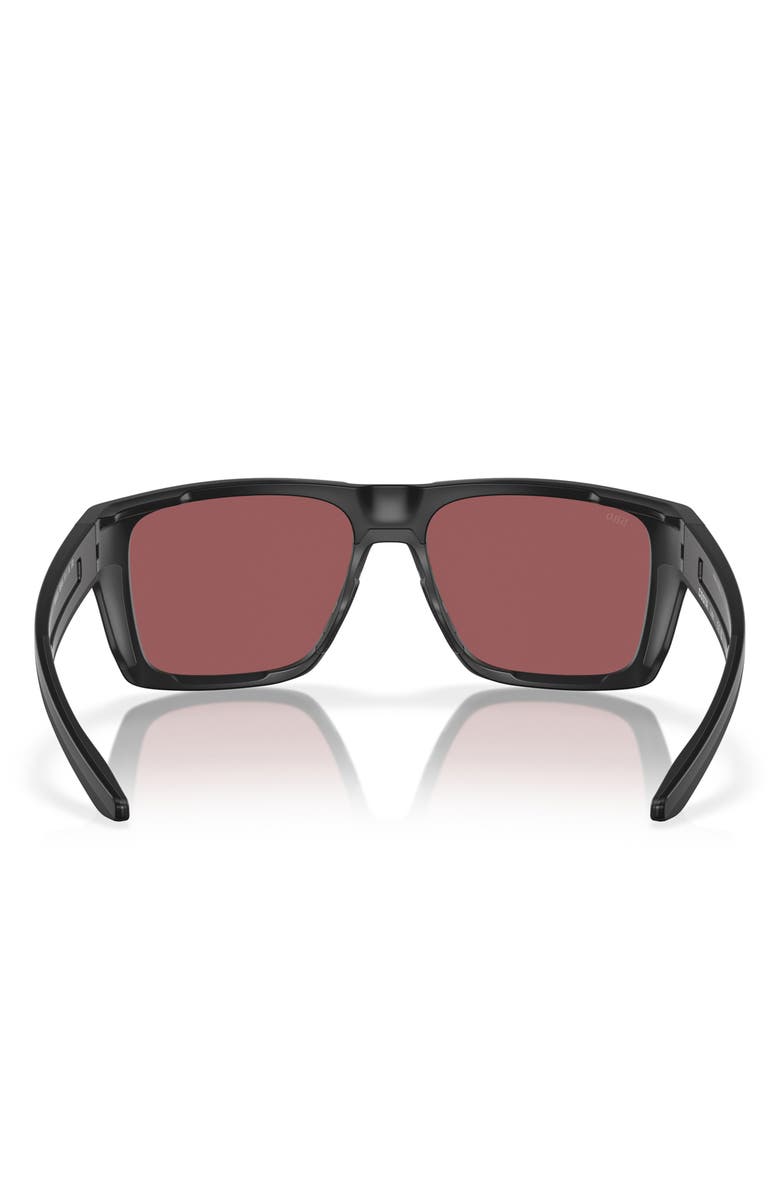 Costa Del Mar 57mm Polarized Square Sunglasses, Alternate, color, Matte Black