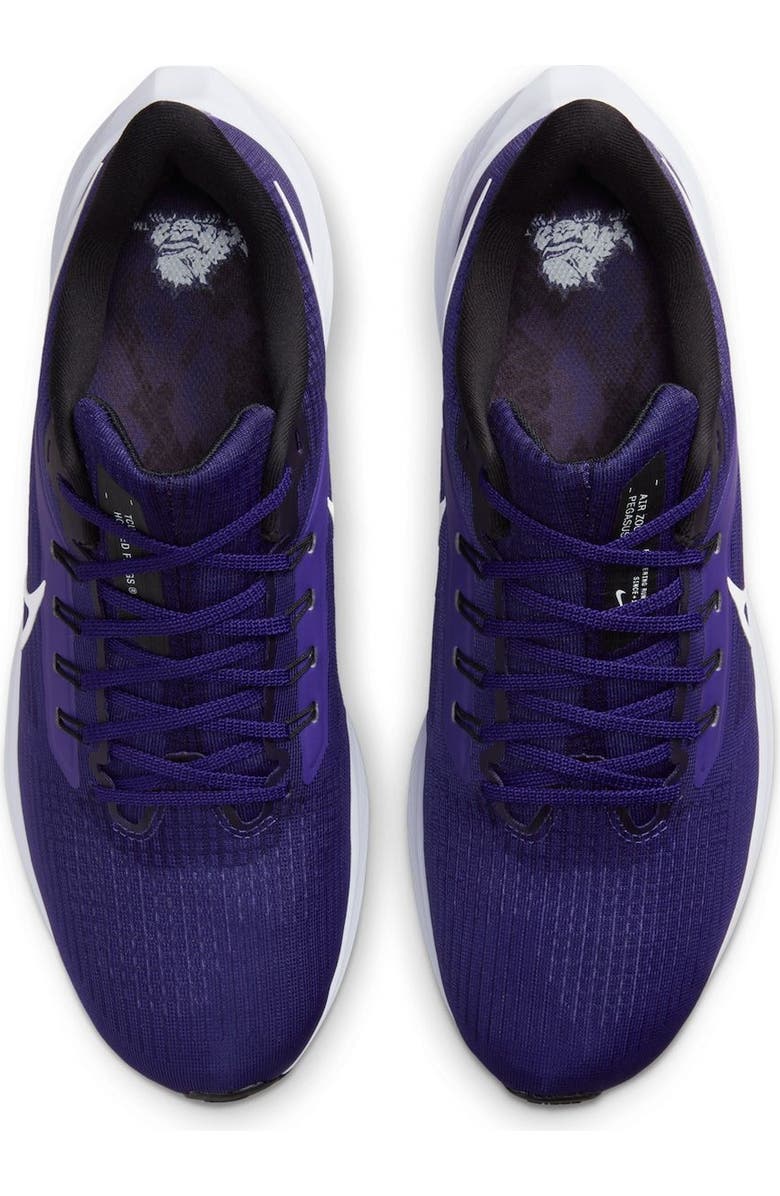 Nike Unisex Nike Purple TCU Horned Frogs Zoom Pegasus 39 Running Shoe, Alternate, color,