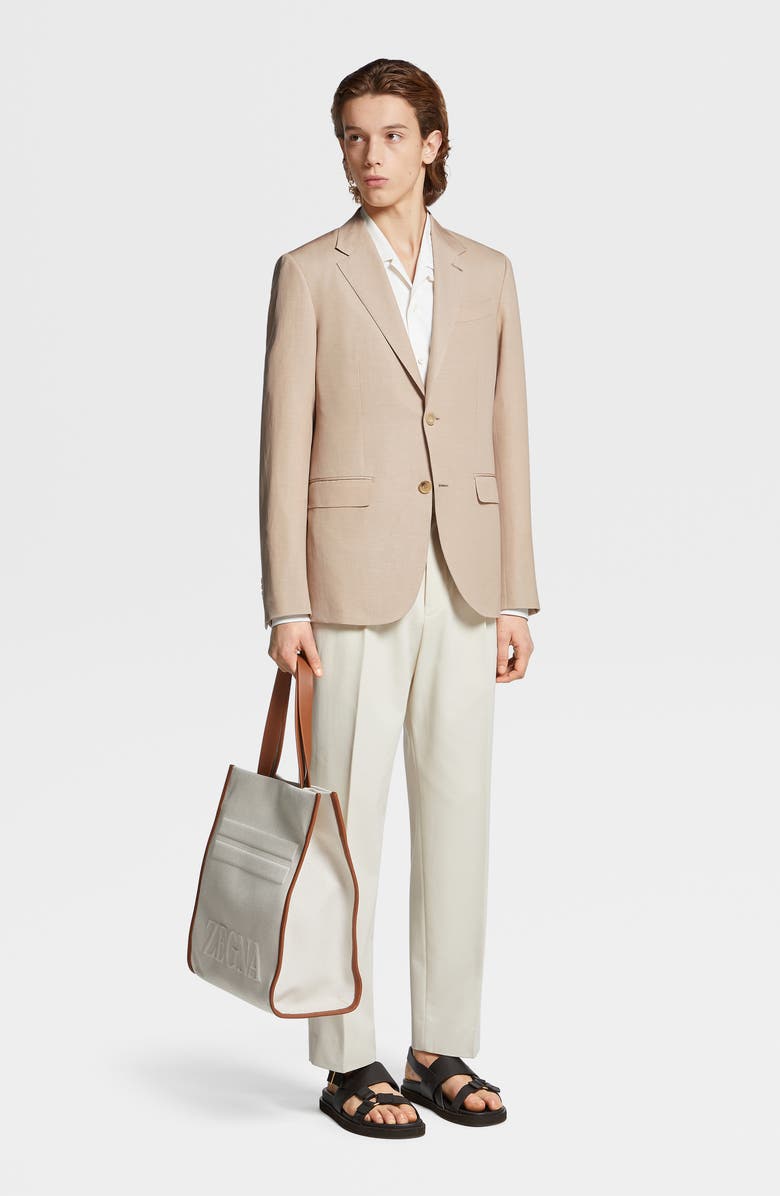 ZEGNA Trofeo Wool & Linen Blend Blazer, Alternate, color, 