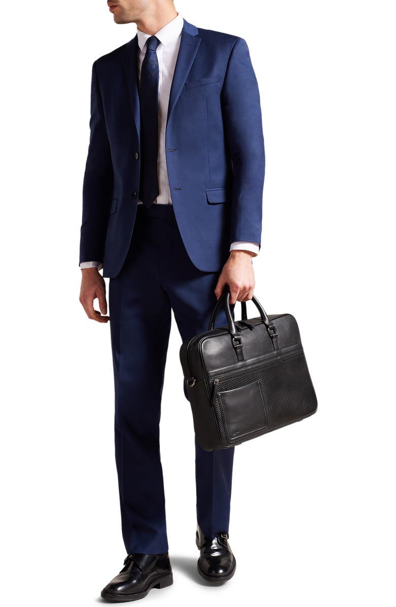 Ted Baker London Canvess Textured Leather Briefcase, Alternate, color,