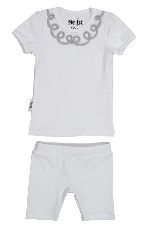 Kids' Soutache T-Shirt & Shorts Set (Toddler)