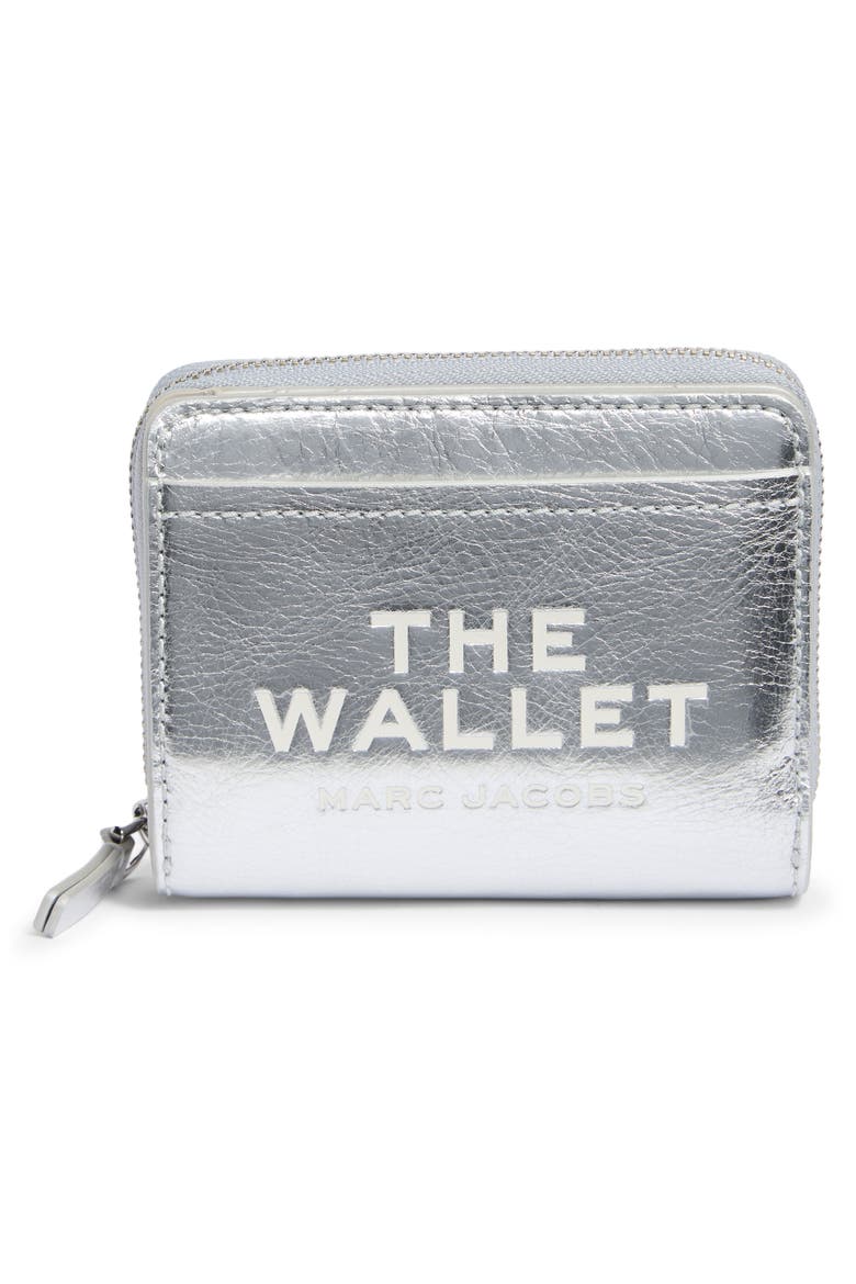The Mini Compact Wallet, Alternate, color, METALLIC SILVER