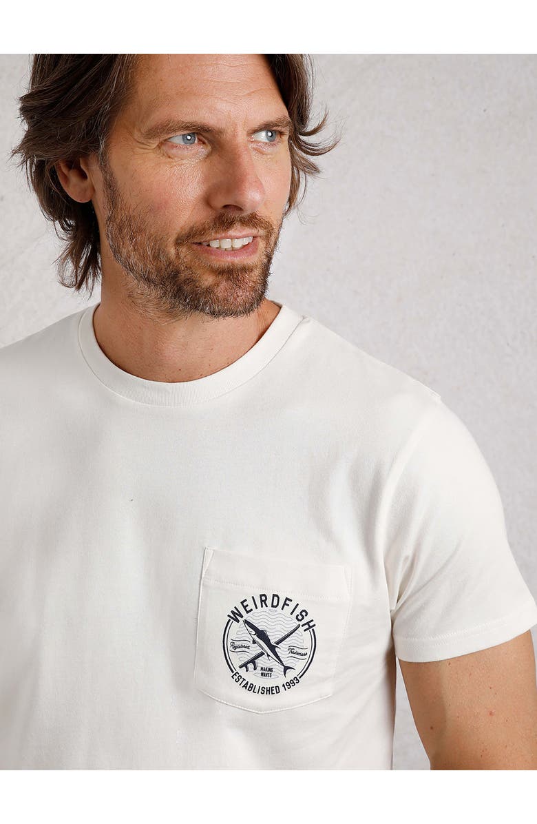 Weird Fish Tidal Branded Pocket T-Shirt, Alternate, color, Dusty White