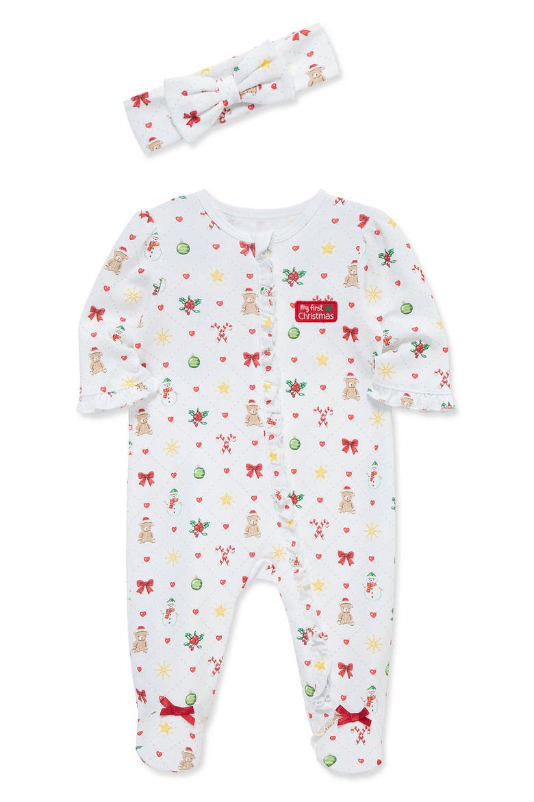 Kids' Festive Footie & Headband Set, Alternate, color, MULTI