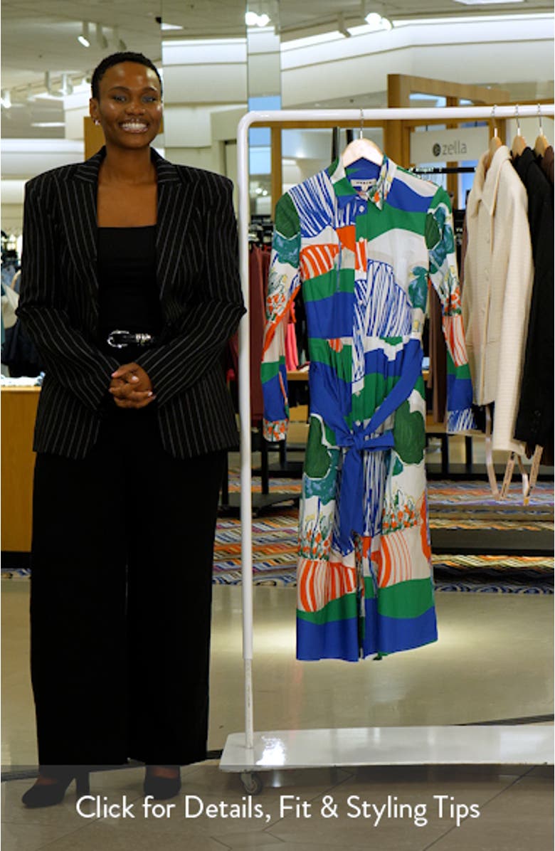 Alexa Long Sleeve Midi Shirtdress, sales video thumbnail