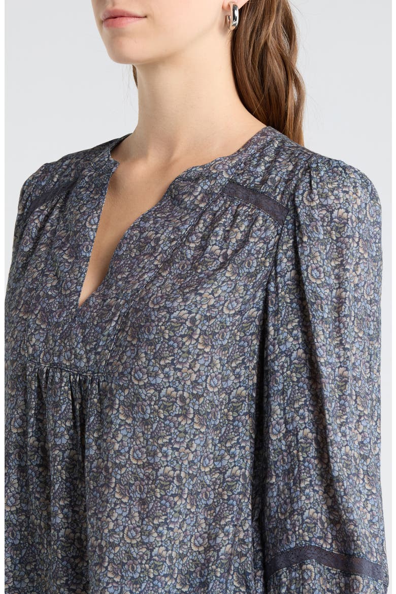 Calgary Print Top, Alternate, color, NAVY MULTI
