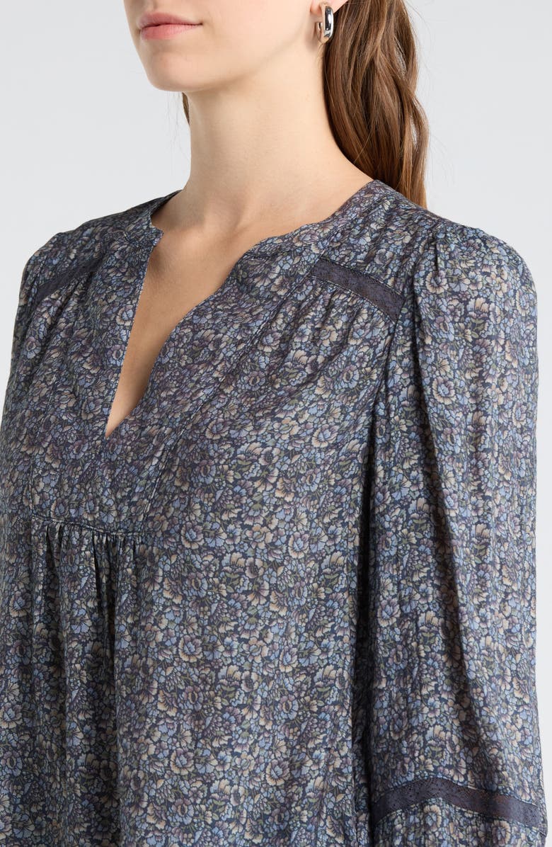 PAIGE Calgary Print Top, Alternate, color, Navy Multi