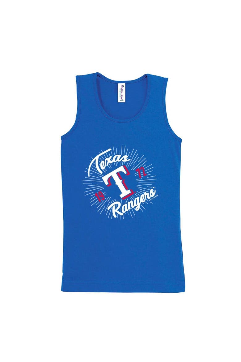 Girls Youth Soft as a Grape Royal Texas Rangers Tank Top, Main, color, Royal