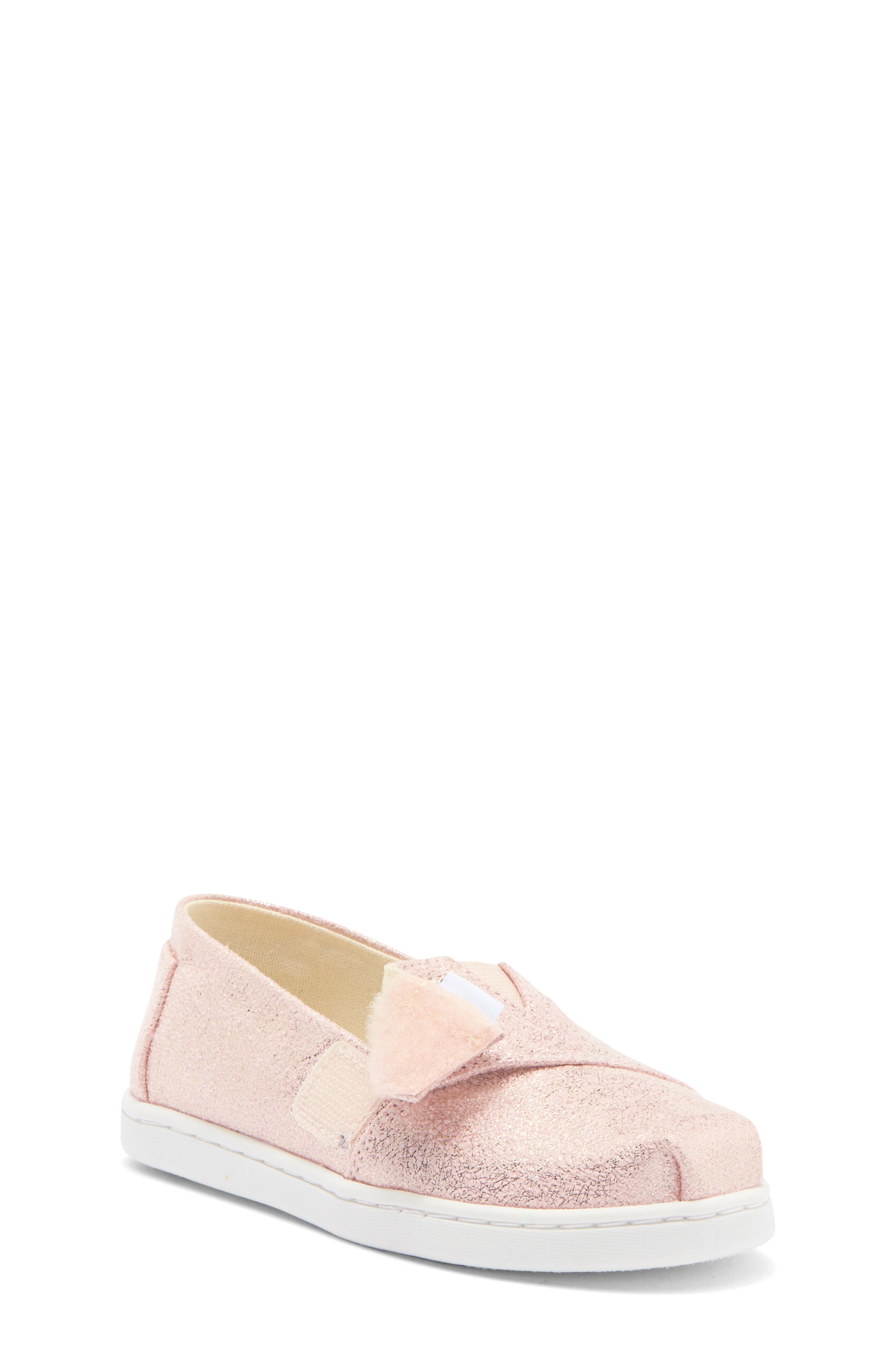 TOMS Kids' Belmont Rose Crackle Foil Slip-On Sneaker, Alternate, color, 