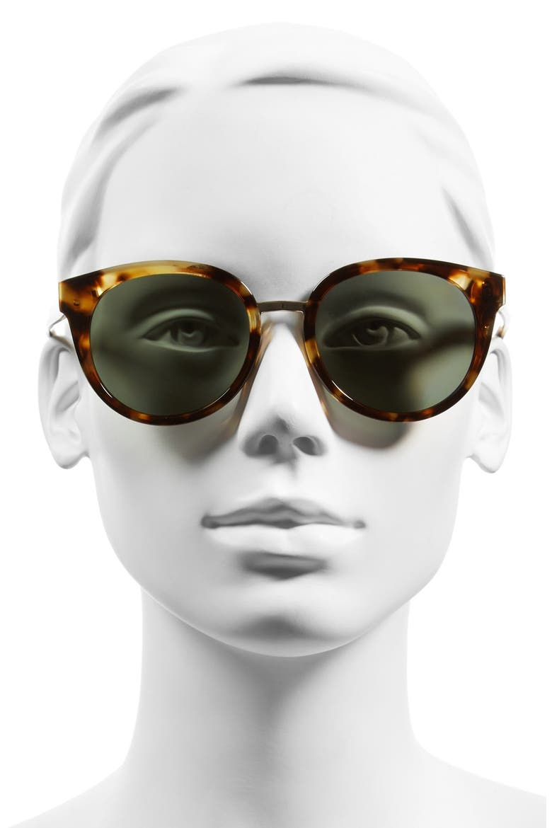 53mm Polarized Retro Sunglasses, Alternate, color, LIGHT TORTOISE/ POLAR