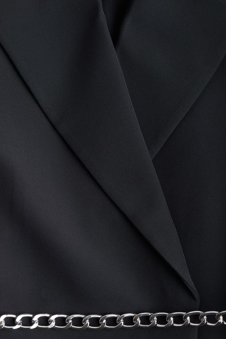 Belted Blazer, Alternate, color, Black