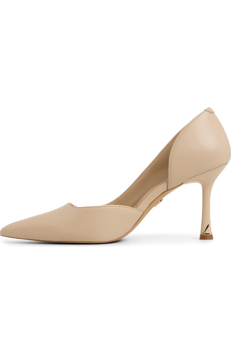 ALDO Livianna Half d'Orsay Pointed Toe Pump, Alternate, color, Medium Beige