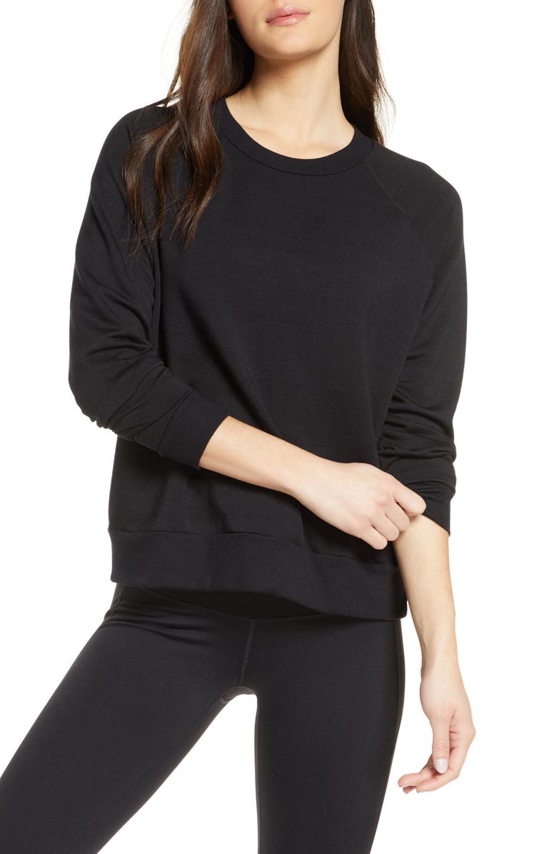 Beyond Yoga Fleece Raglan Sweatshirt, Main, color,