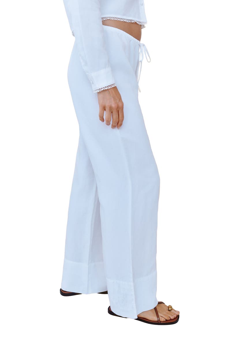 Wide Leg Pants, Alternate, color, WHITE