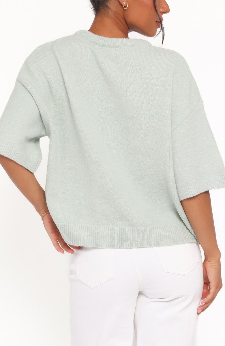 Petal & Pup Lilith Elbow Sleeve Cardigan, Alternate, color, Sage