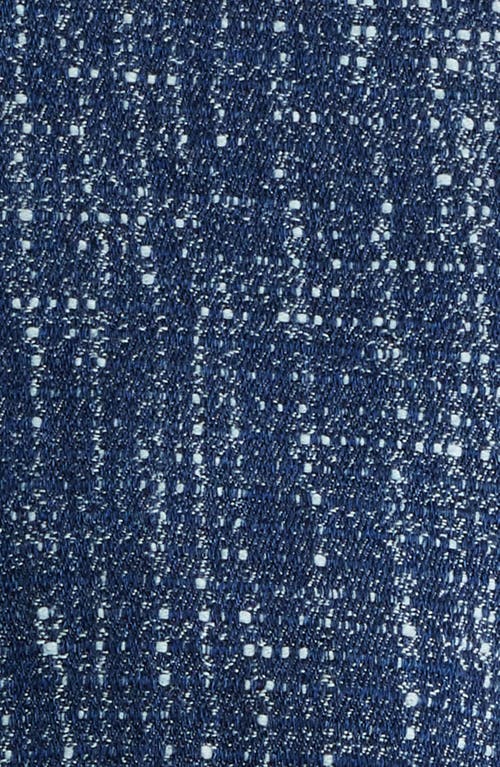 Frame Womens Indigo Boxy-fit Round-neck Cotton-tweed Jacket Xl In Blue