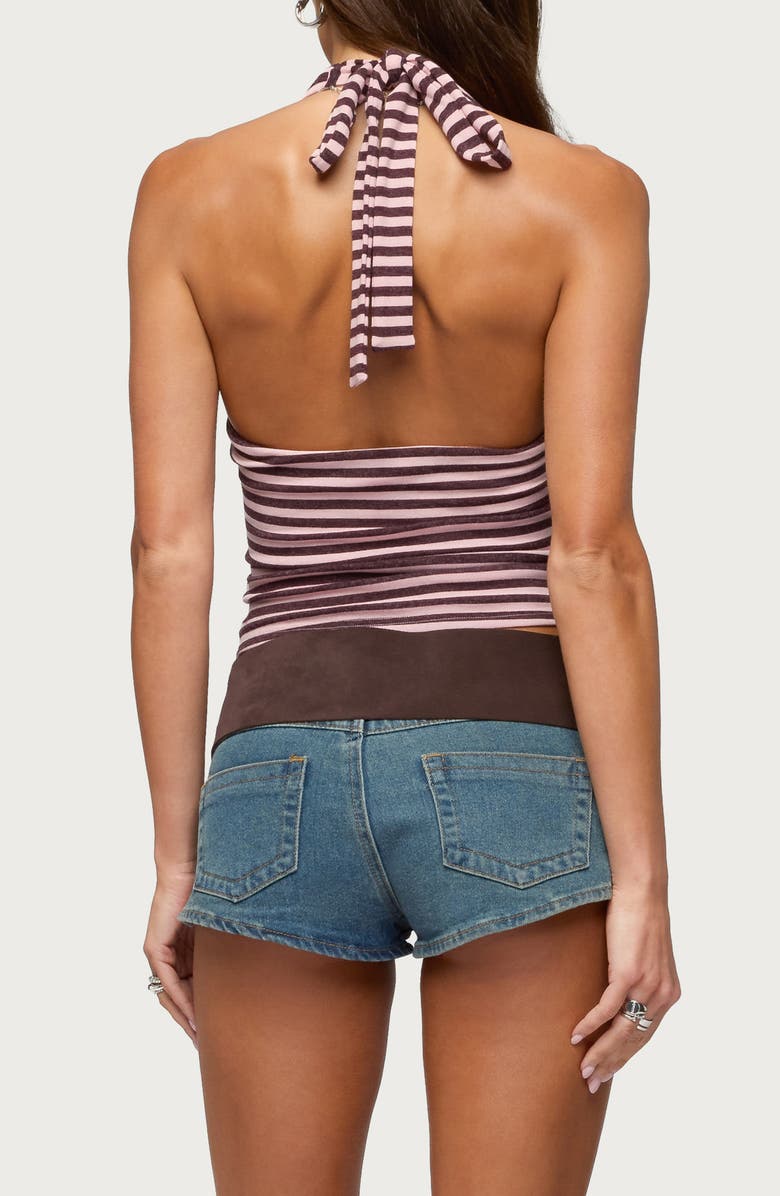 EDIKTED JENA STRIPED LAYERED COWL NECK, Alternate, color,