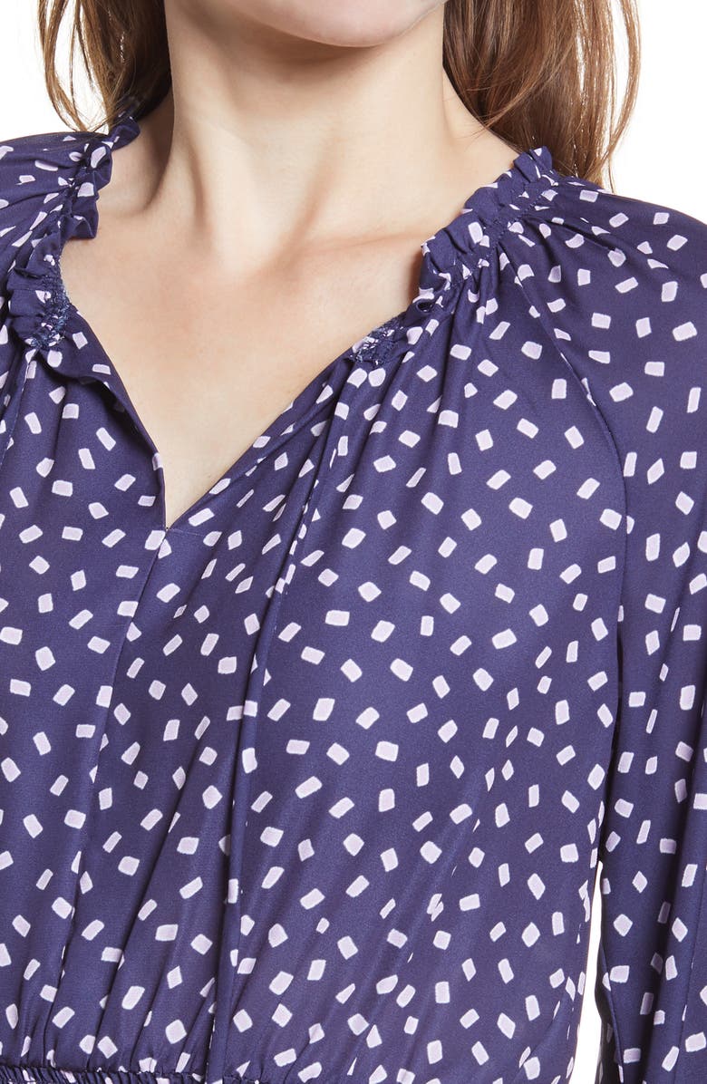 Bobeau Smocked Waist Minidress, Alternate, color, 