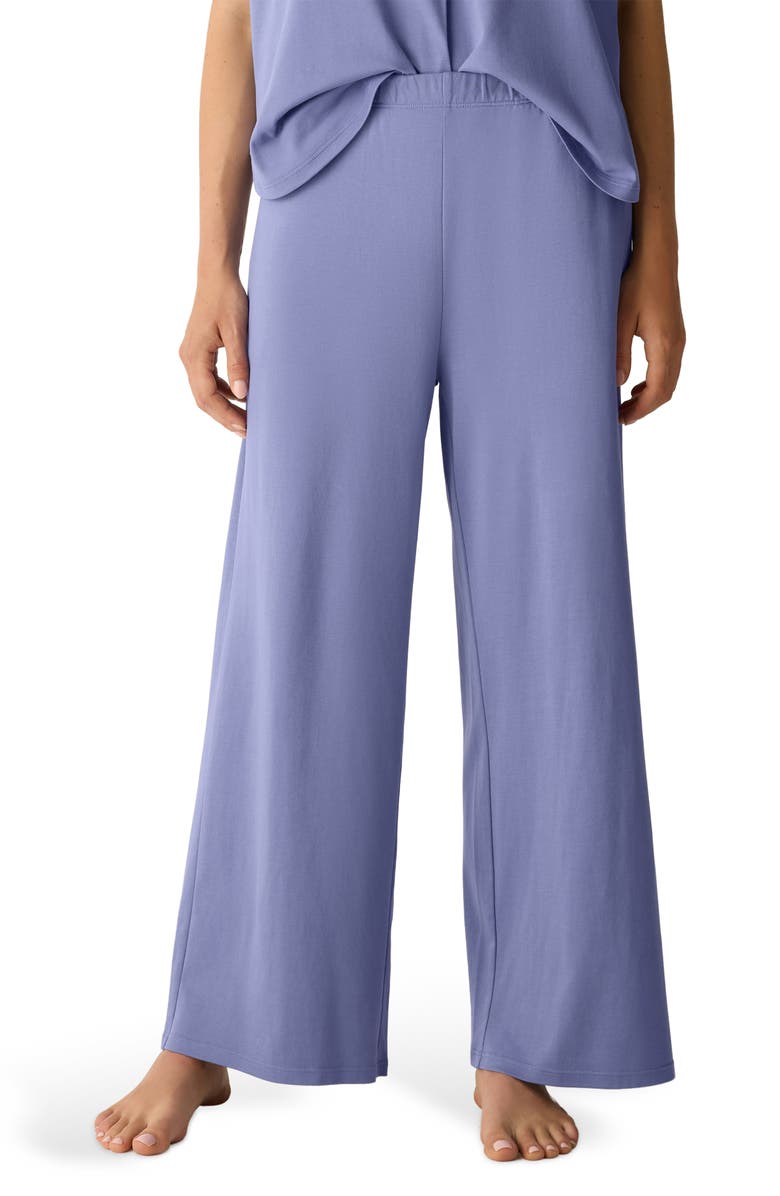 Eileen Fisher Organic Cotton Wide Leg Lounge Pants, Main, color, Periwinkle
