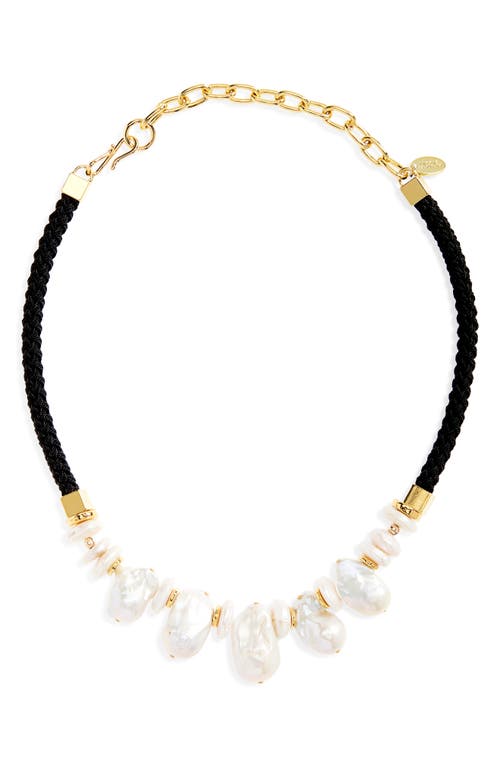 LIZZIE FORTUNATO LIZZIE FORTUNATO PLAZA PEARL COLLAR NECKLACE 
