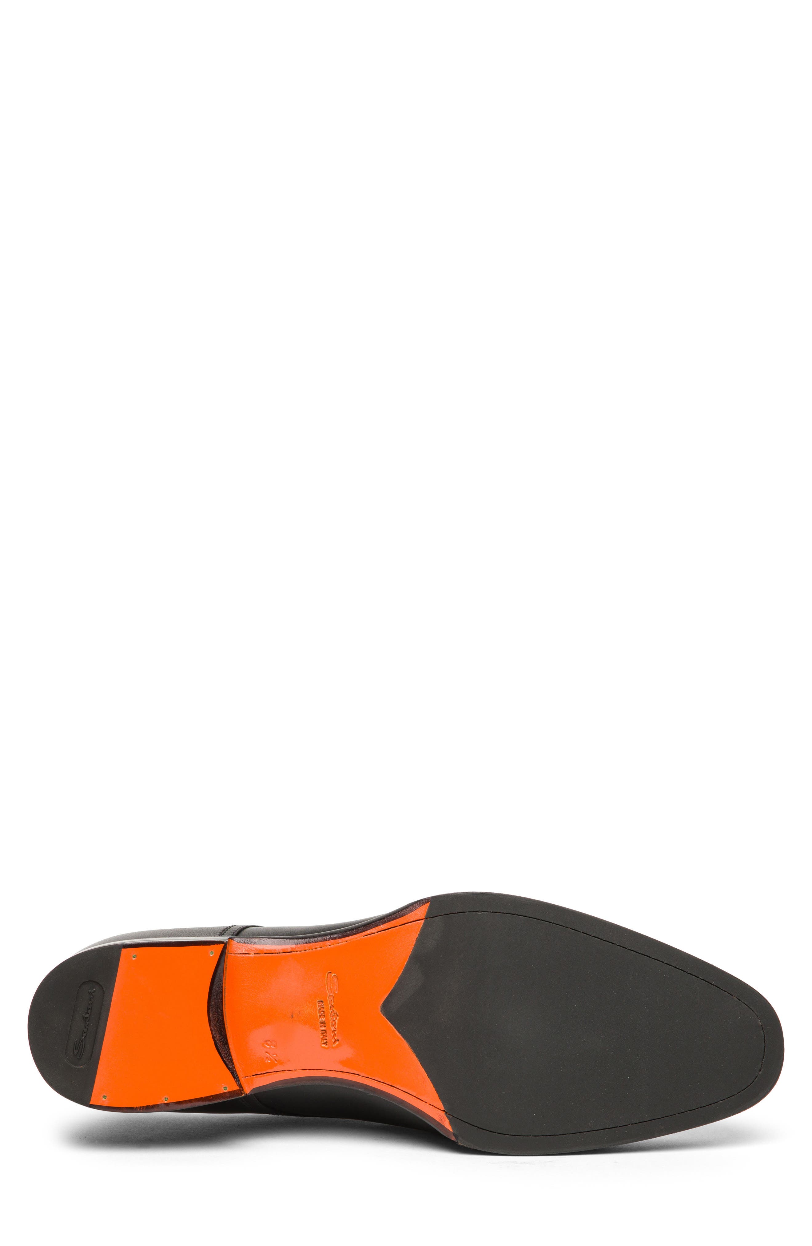Axel Double Monk Strap Cap Toe Shoe, Alternate, color, BLACK